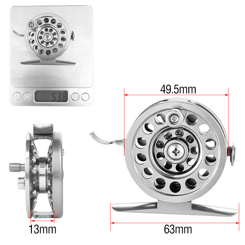 1:1 Gear Ratio Metal Ice Fishing Reels Aluminum Alloy Fly Fishing Reel for  Lake Saltwater Baits Casting Tackle
