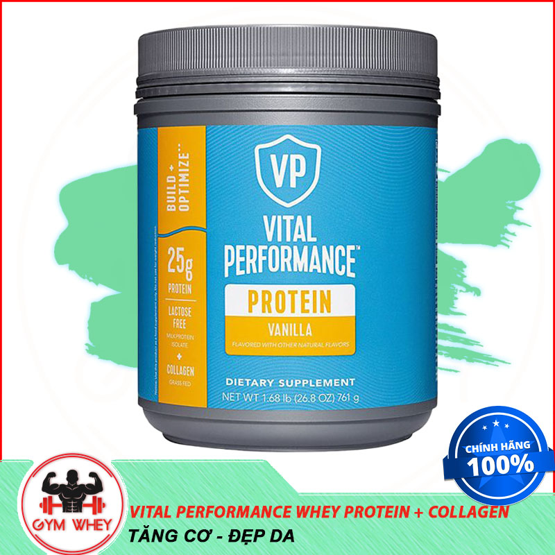 Vital Performance Whey Protein + Collagen 1.68Lbs Protein Tăng Cơ Và Collagen Giúp Đẹp Da thumbnail