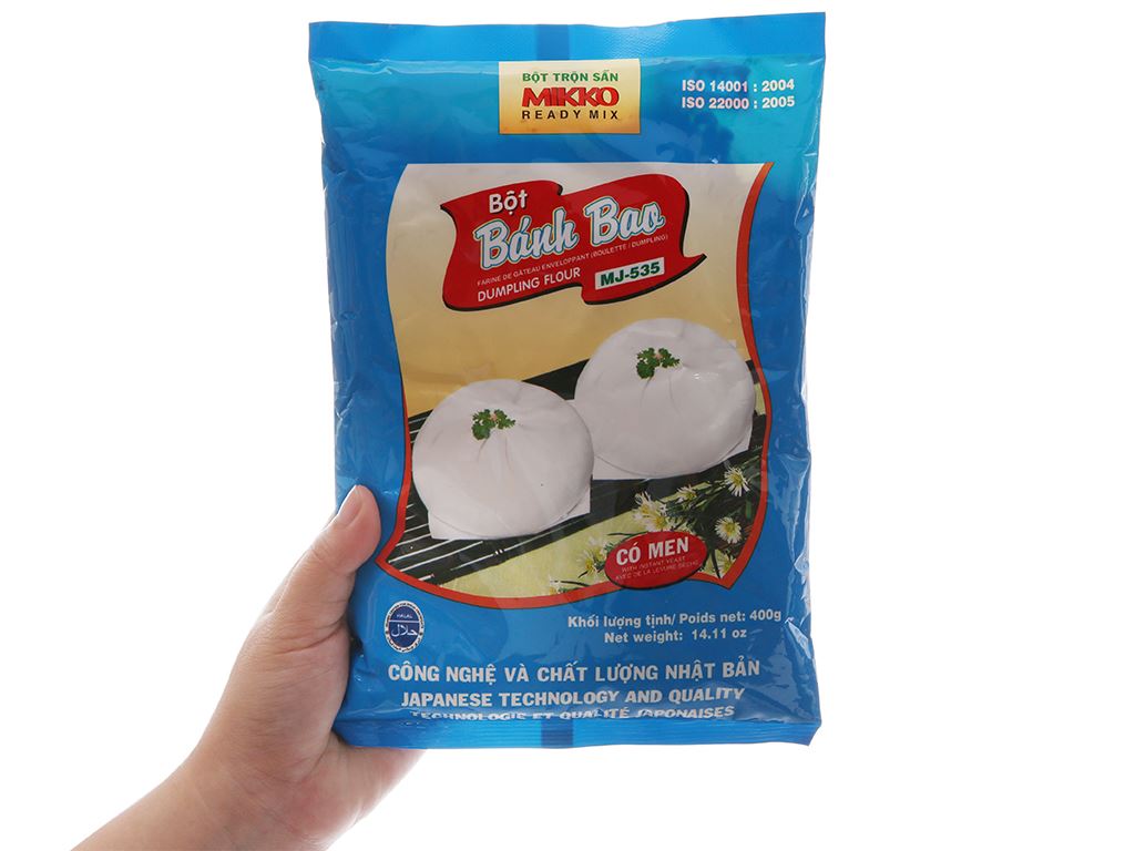 Bột Bánh Bao Trộn Sẵn Có Men Mikko 1kg