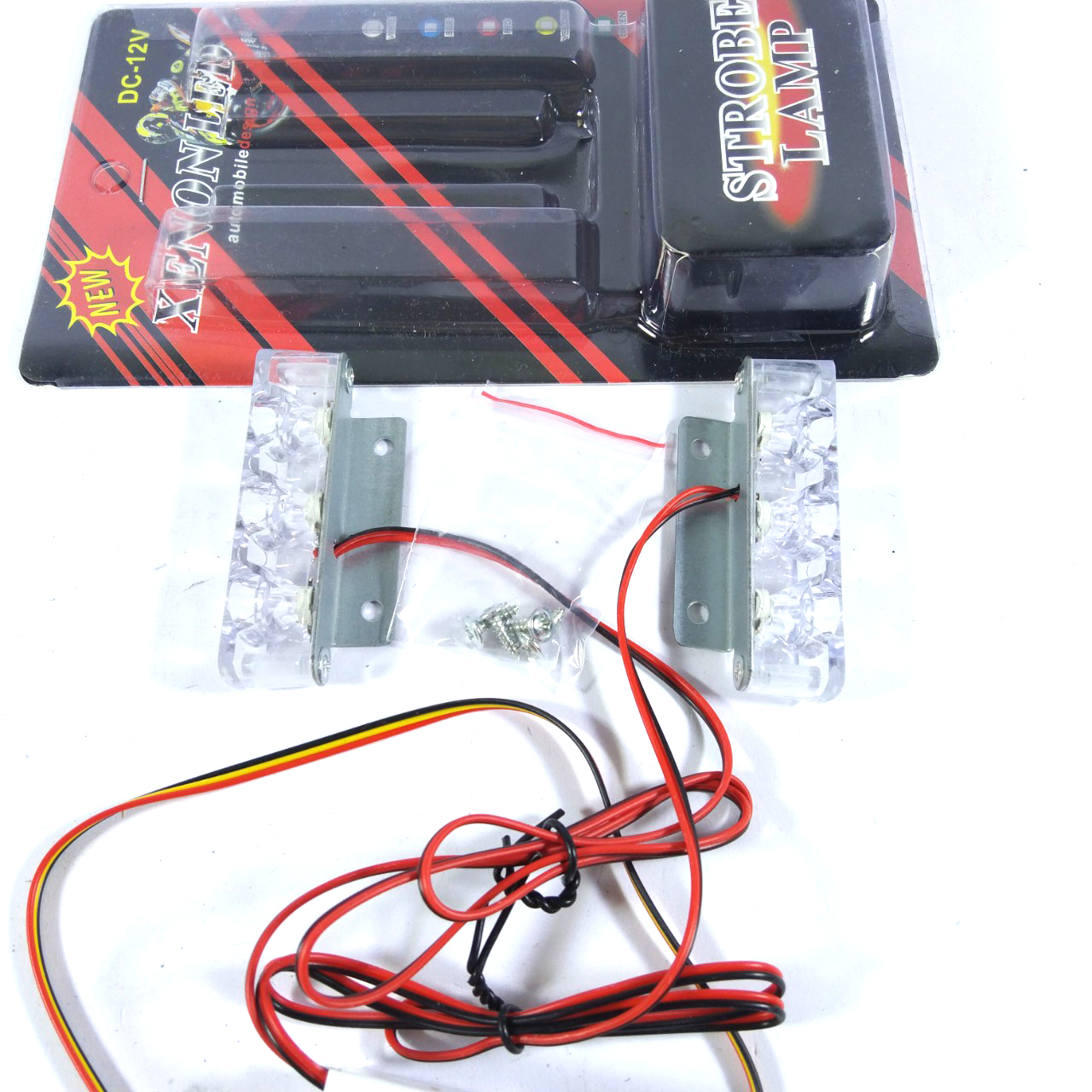 Đèn  Đèn Chớp Police Nháy Xanh Đỏ Cực Bắt Mắt Trang Trí Ô Tô Xe Máy Nổi Bật