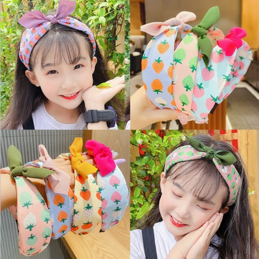 Cài tóc băng đô bờm nơ cho bé chống trượt kute Miscoco BD1