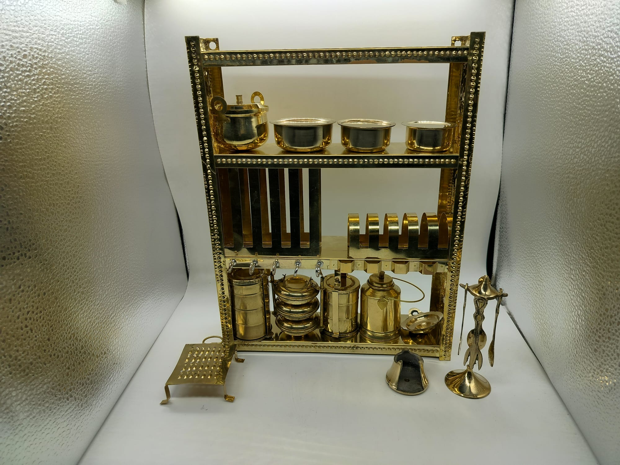 Traditional Handcrafted Brass Miniature Kitchen Set For Kids