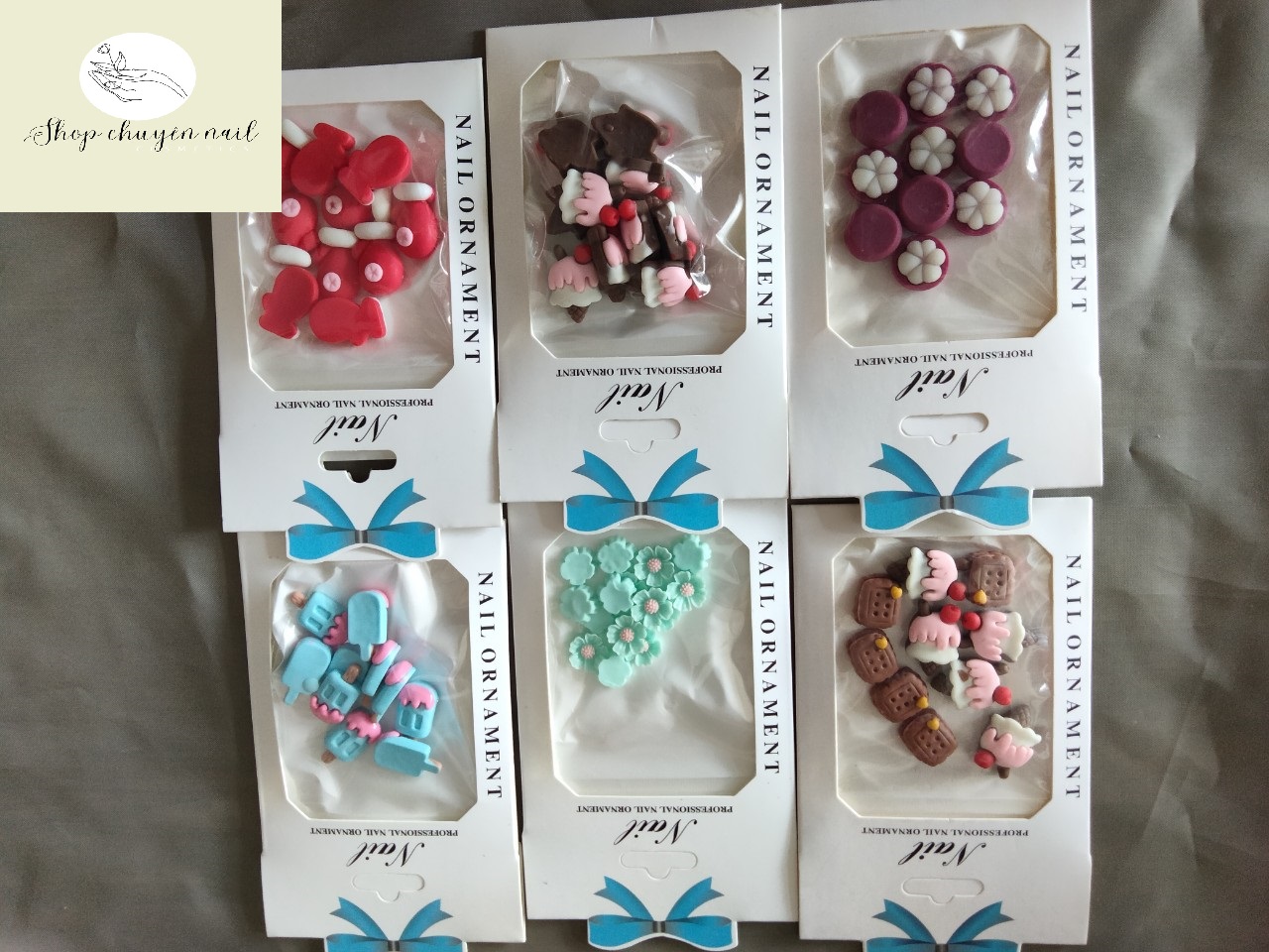 1 Charm nơ các loại trang trí móng