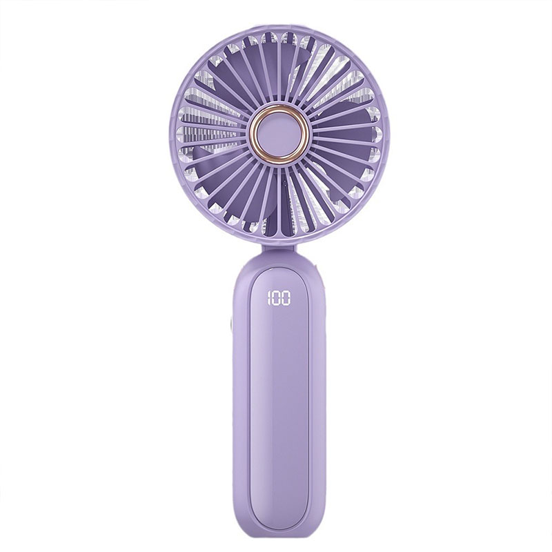 SADA USB digital display 100-stop infinite small fan rechargeable portable folding silent mini aromatherapy fan