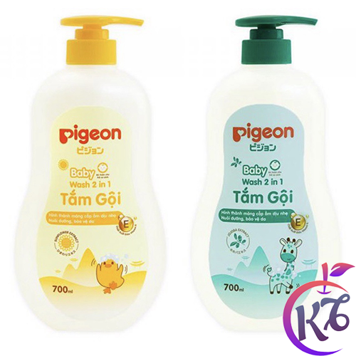 [FreeShipMAX] Combo 2 chai Sữa tắm gội Pigeon Jojoba 700ml + Pigeon hoa hướng dương 700ml dịu nhẹ Baby Wash 2 in 1 - sua tam dau goi cho be Pigeon