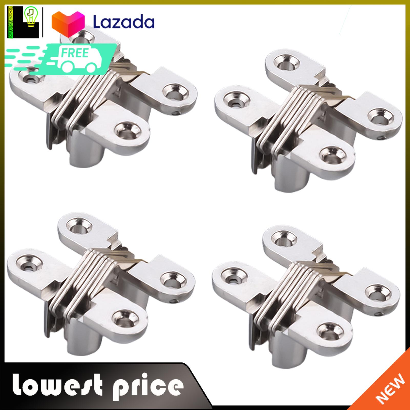 4 cái bản lề chữ thập chắc chắn, cao khả năng thích ứng cửa phần cứng bản lề cửa chữ thập giấu kín cho cửa, miễn phí vận chuyển