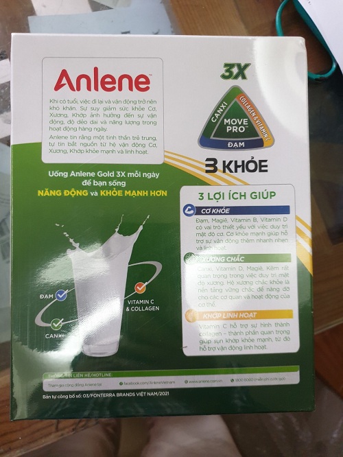 Sữa Anlene Gold 1,2 Kg hộp giấy (trên 40 tuổi)