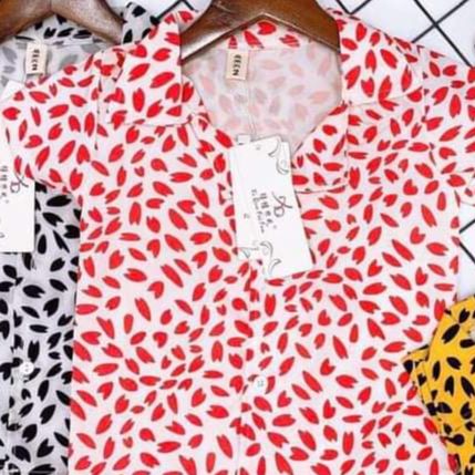 [Hoàn tiền 6%] Áo sơ mi lụa họa tiết beo phong cách cá tính cho bé trai 8-40kg