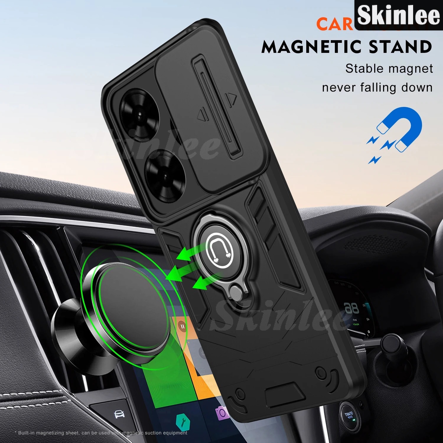 Phone case For infinix Smart 8 Pro Back cover Hard Armor Shockproof Camera Protection Bracket Navigation Holder Ring cover for infinix Smart 8 Plus Cover cases.