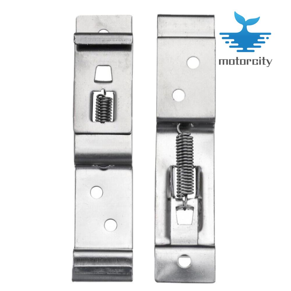 2PCS Car License Plate Bracket Rectangular Car Frame Holder Clamps Spring Loaded Number Plate Clamps Stainless Steel