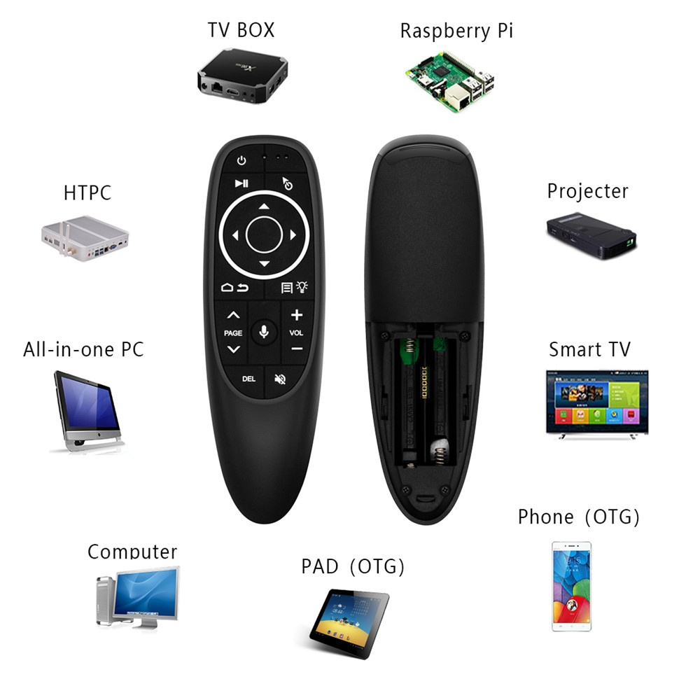 Chuột Bay G10s Điều Khiển Từ Xa Mini G10 Không Dây 2.4GHz Cho Android Hộp T V Có Điều Khiển Bằng Giọng Nói Cho Trò Chơi Cảm Biến Con Quay Hồi Chuyển