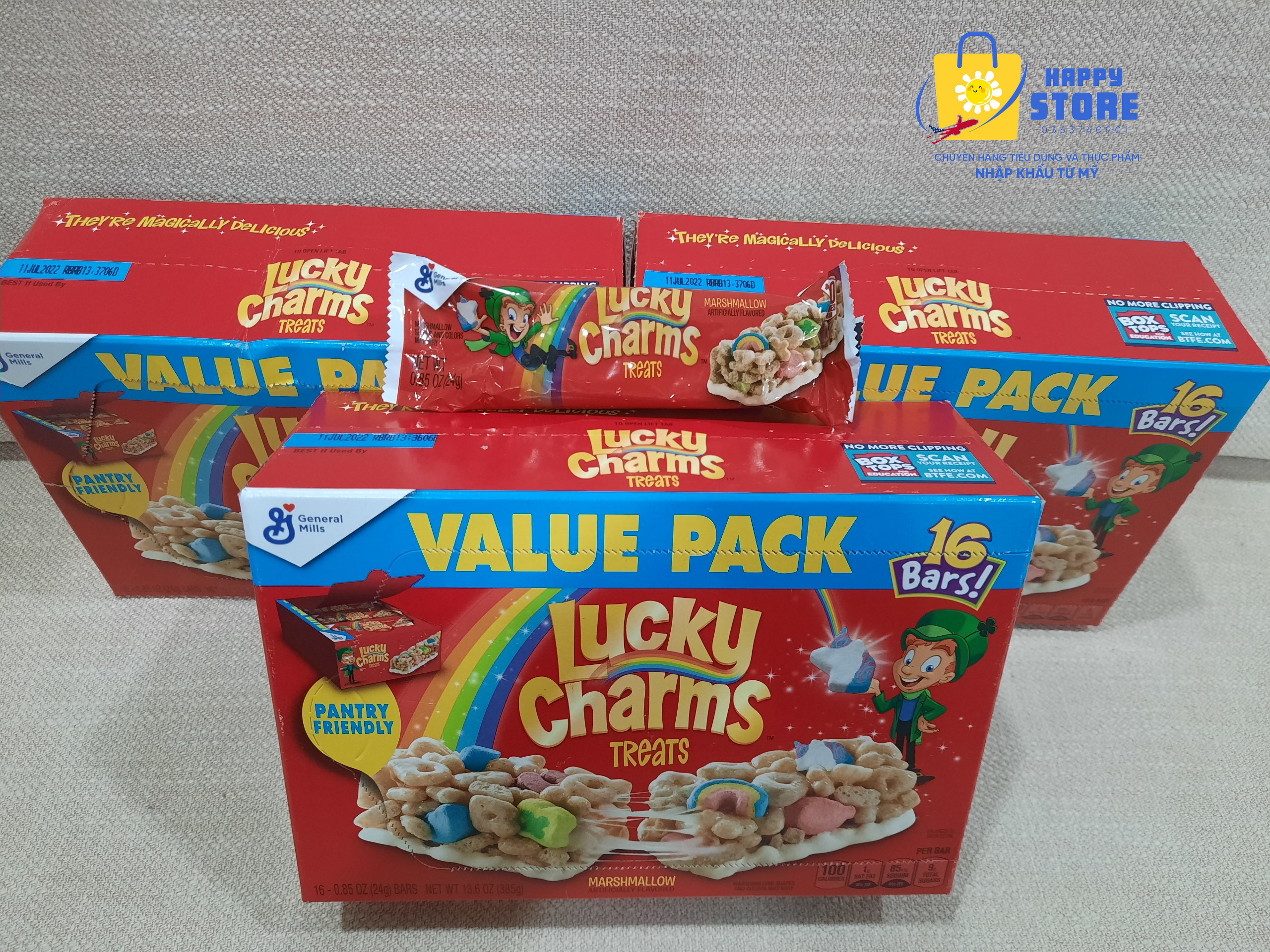 BÁNH NGŨ CỐC DẠNG THANH VỊ LUCKY CHARMS [HÀNG NHẬP MỸ]