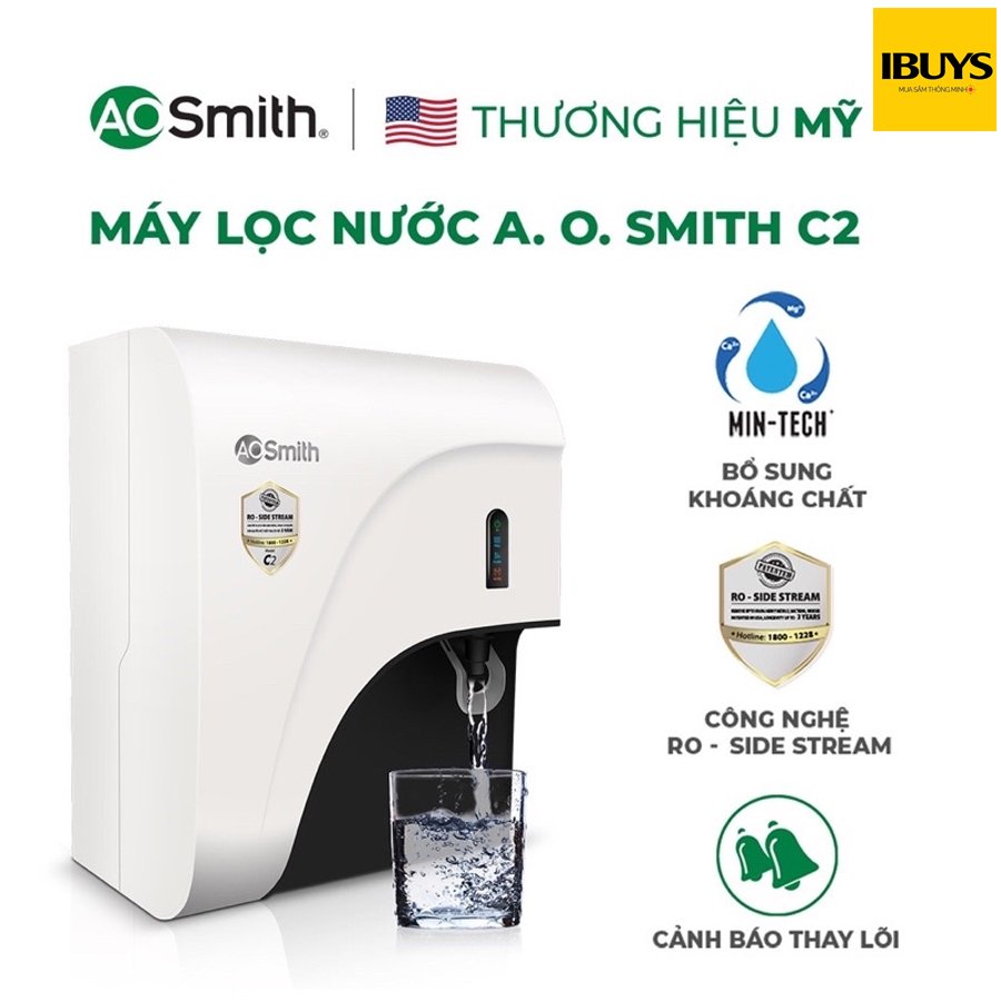 [CHÍNH HÃNG LẮP ĐẶT MIỄN PHÍ] Máy lọc nước AOSmith C2