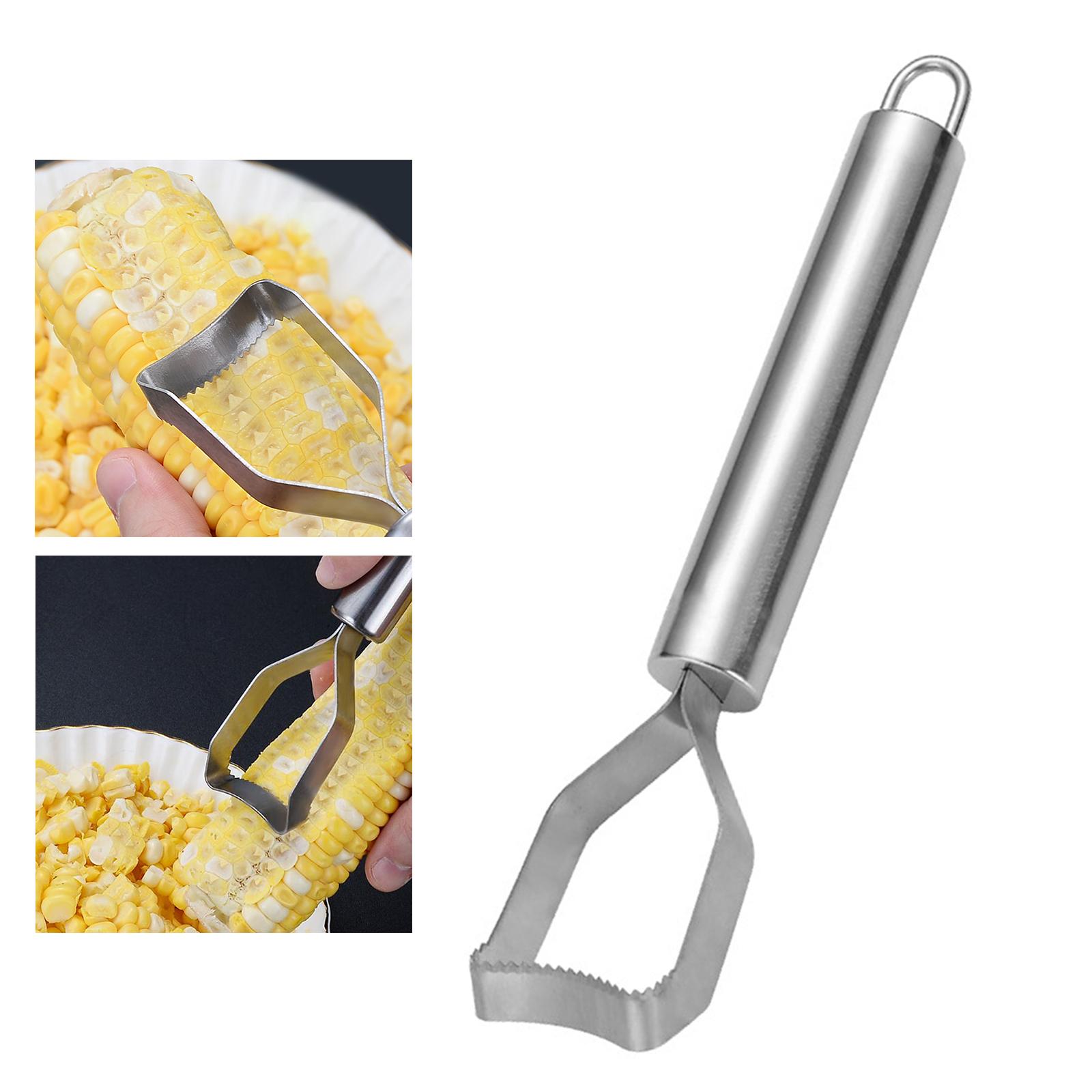 BNGOOD Corn Stripper Stainless Steel Corn Thresher Ergonomic Handle Compact Quick Corn Cobs Remover COB Remover Tool Heavy Duty Corn Planer Cutter