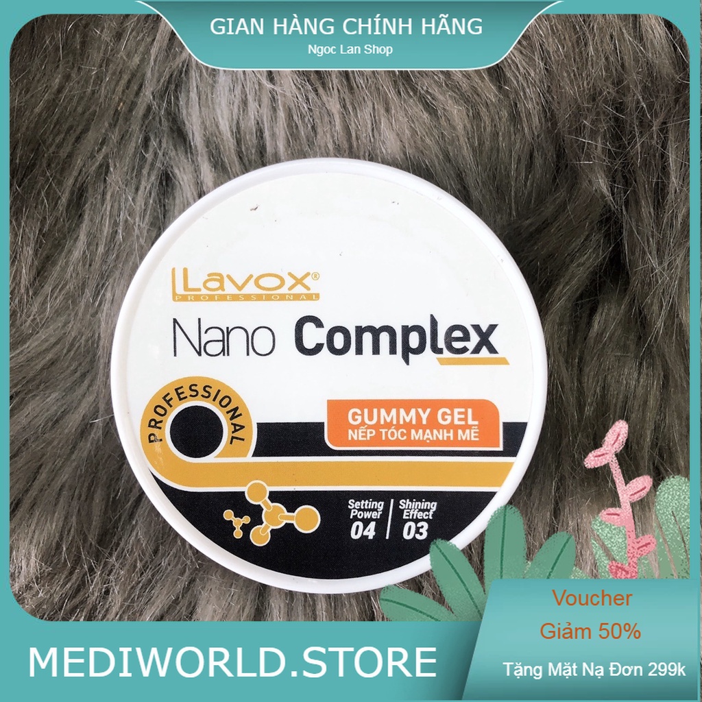 Gel Sáp wax tạo kiểu tóc nam Lavox Nano complex 80ml