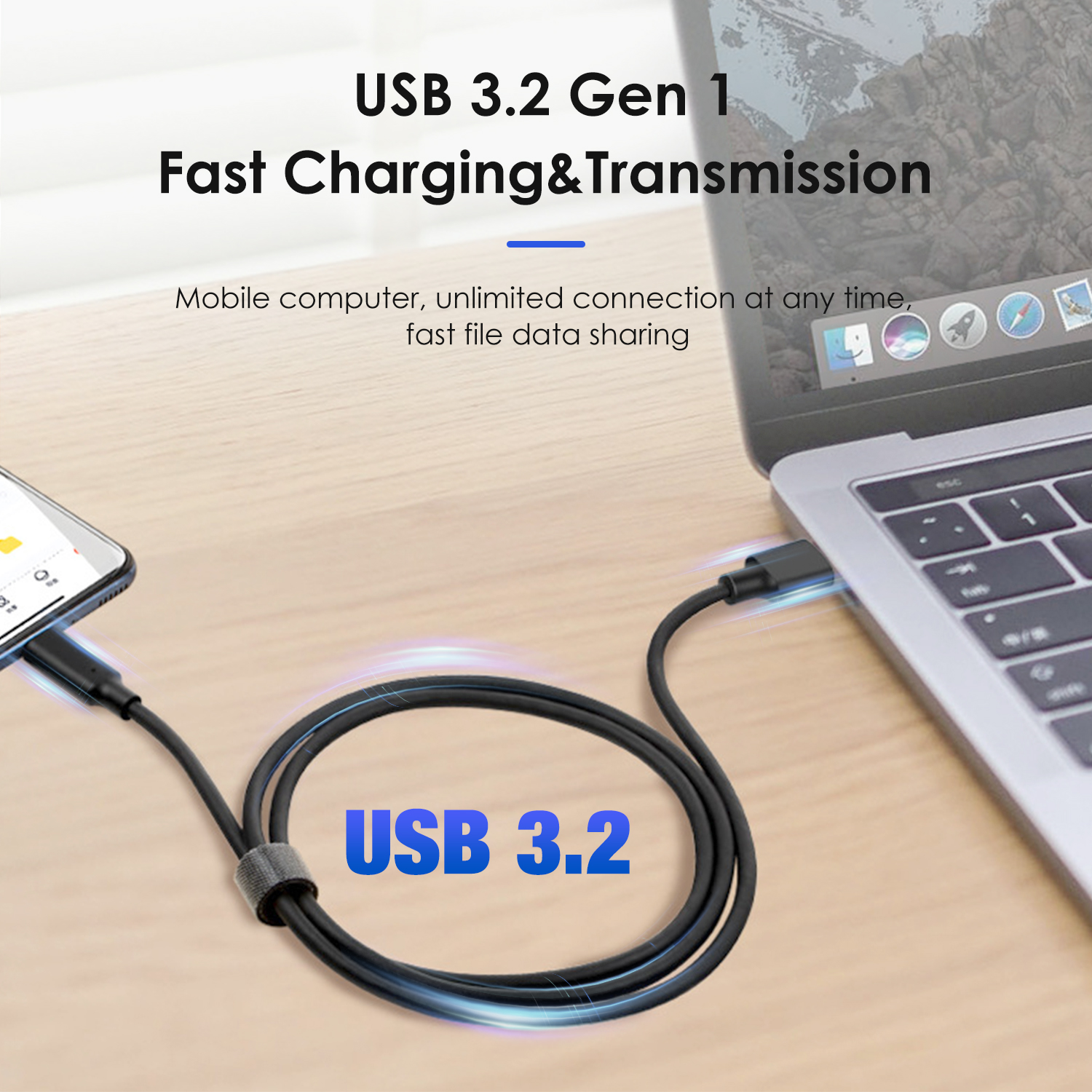 【Unbeatable SKU活动价s】 USB C to USB A Cable USB 3.1 3.2 Gen2 10Gbps USB C Data Cable Auto 3A for USB C External SSD MacBook Pro Galaxy S23.
