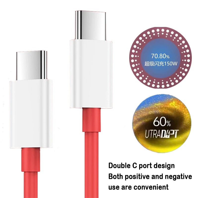 150W SUPERVOOC Fast Charger Cable USB Type C 8A For Oneplus Ace Pro 10R 10T. 