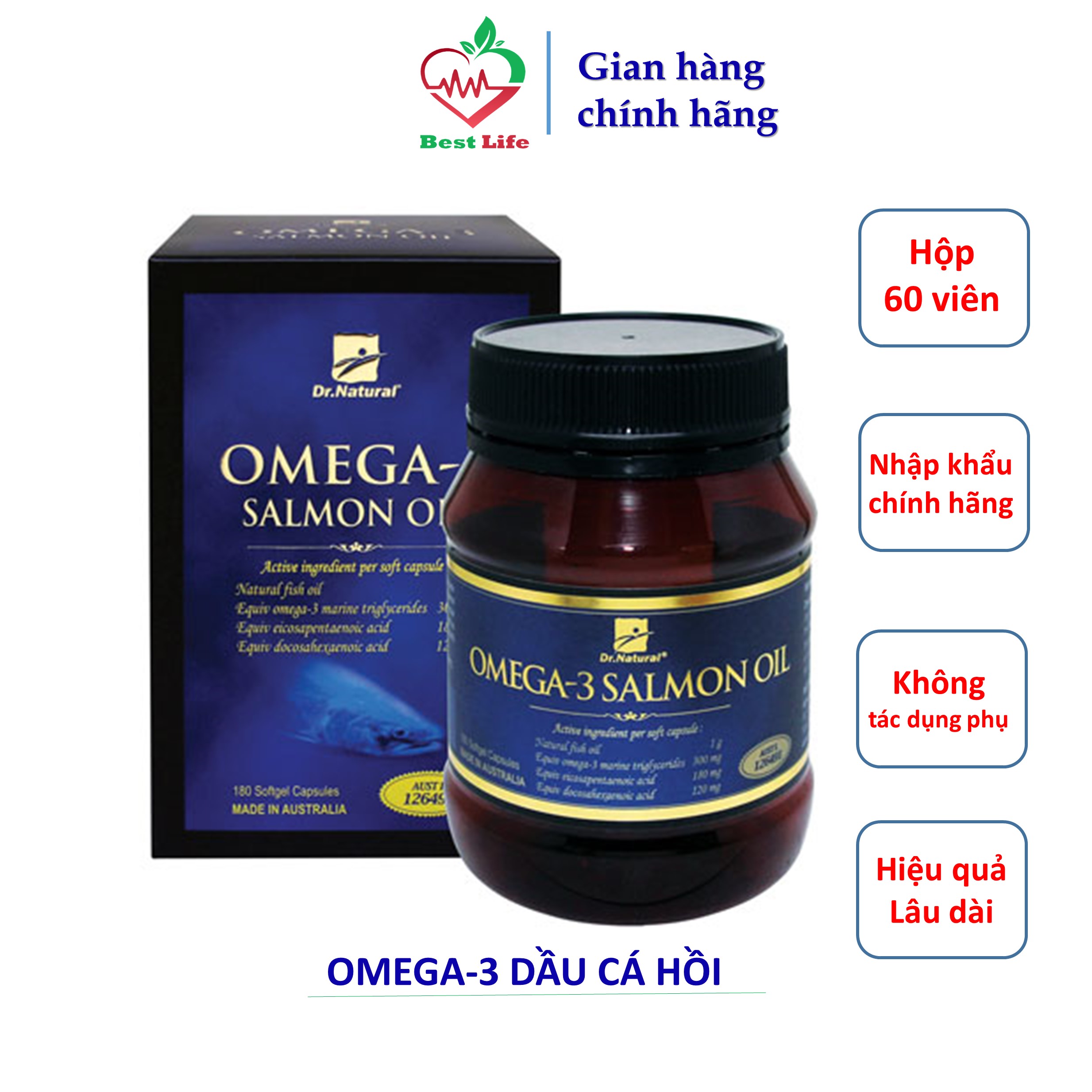Viên uống dầu cá Hồi Dr.Natural OMEGA thumbnail