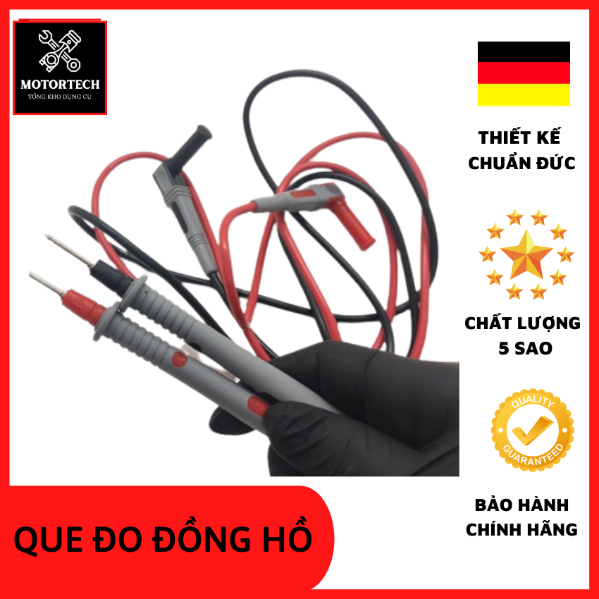 Dây Que Đo Đồng Hồ Vạn Năng Cao Cấp Motortech Mũi Kim Zin ( lᴏại 1 ) có thể thay đổi kim