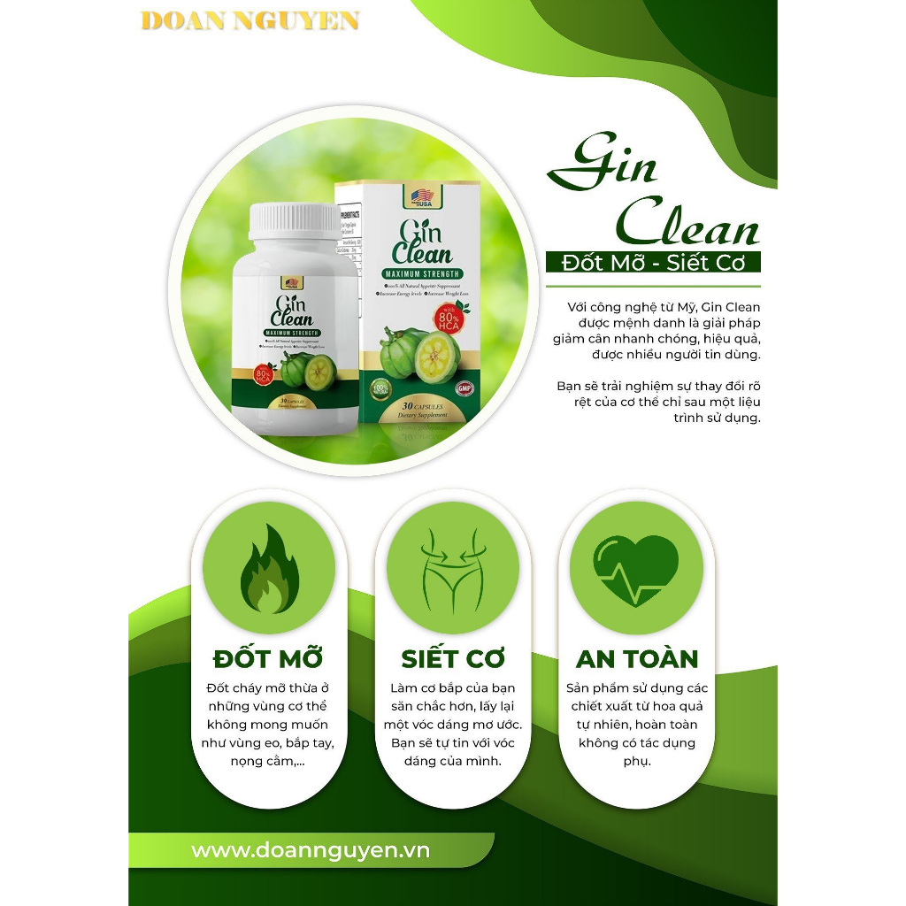 Viên uống giảm cân gin clean maximum strength siết cơ, tan mỡ bụng cấp tốc 30 viên chính hãng mỹ- - sản phẩm tốt, chất lượng cao, hot trên thị trường được ưa chuộng hiện nay, hàng chuẩn đảm bảo cho khách yêu trải nghiệm