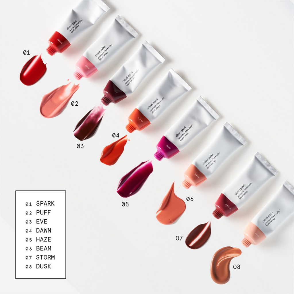 Sample má hồng Glossier Cloud Paint 4 ô
