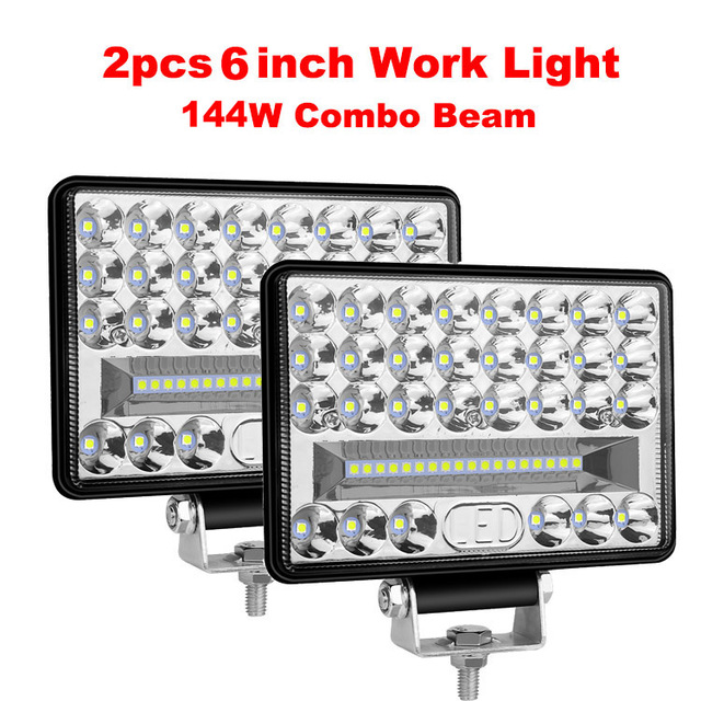 thumbnail image 2 of 10 Pack 4-Inch 126W LED Work Lights – Spot/Flood Combo For Off-Road Truck Jeep SUV – Willpower 2 of 2
