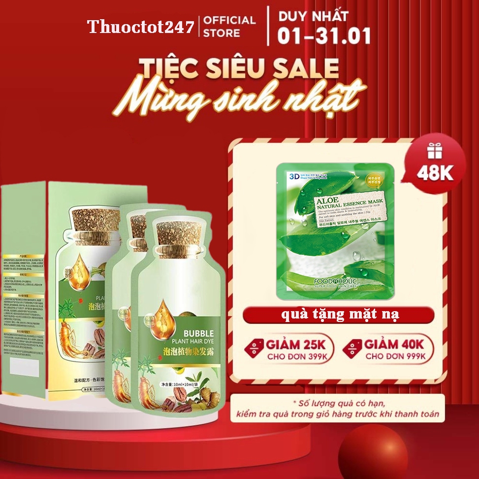 Dầu gội phủ bạc bubble - phủ xanh tóc bạc