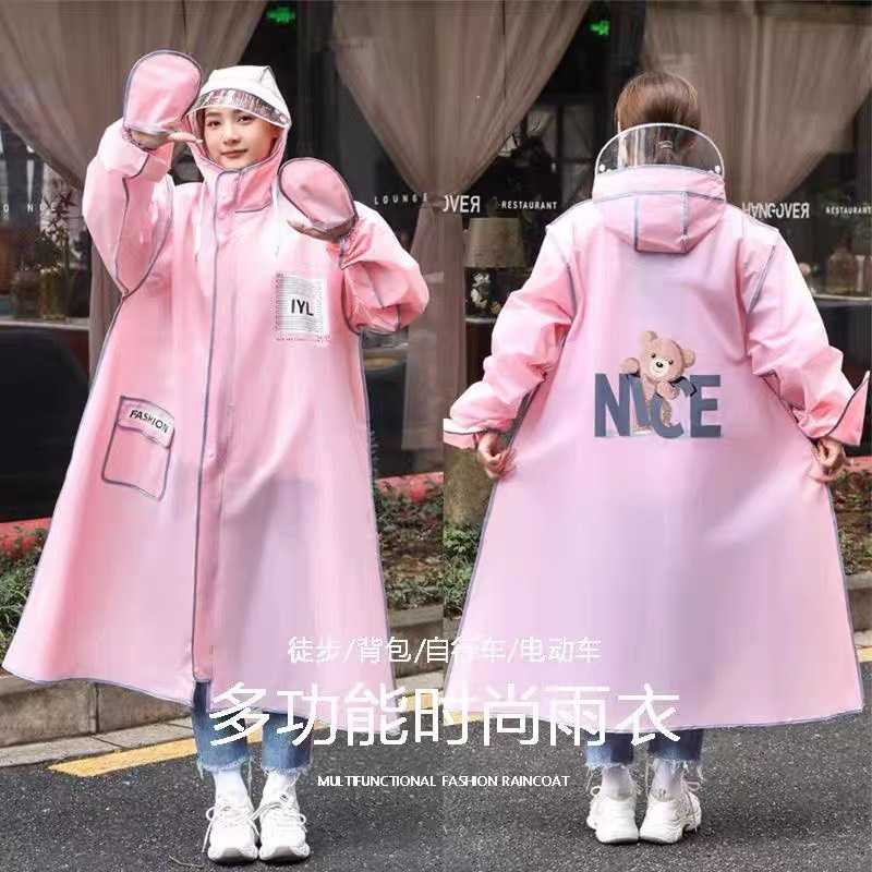ÁO MƯA THỜI TRANG GẤU NICE 2 MÀU