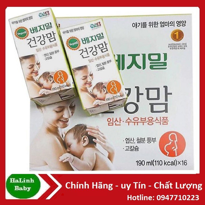 [Date 05/2025] Sữa bầu Vegemil hàn Quốc (16 hộp 190ml)