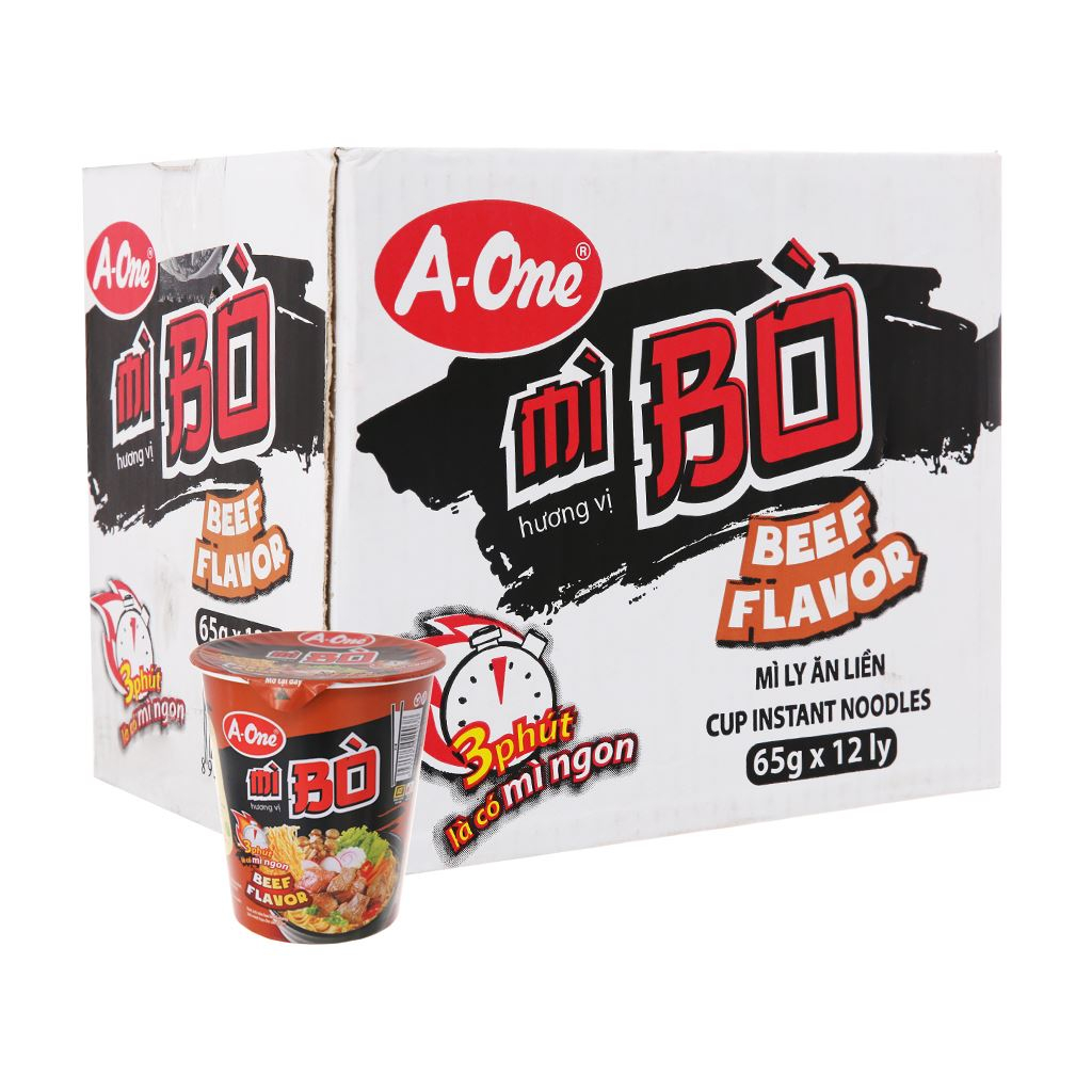 Combo 3 Ly Mì A-One Ly nhiều hương vị