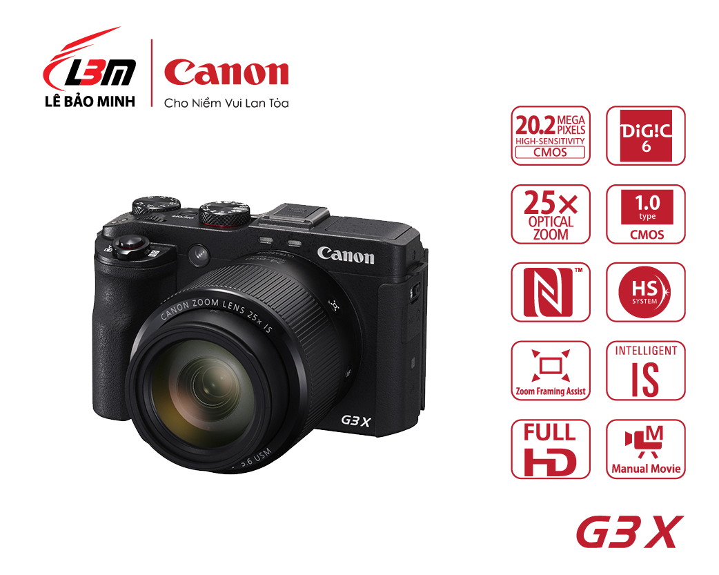 [FreeshipMAX] máy ảnh Canon PowerShot G3 X (Chính Hãng)