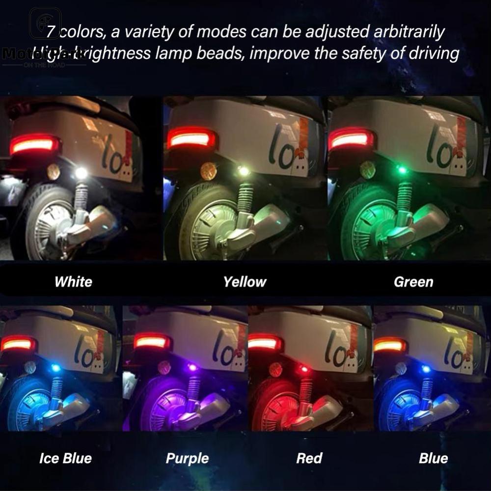 MotorPark Motorcycle Strobe Lights RC Drone LED Flash Position Wireless Light for RC Fix Wing Aircraft Airplane Helicopter Warning Lights