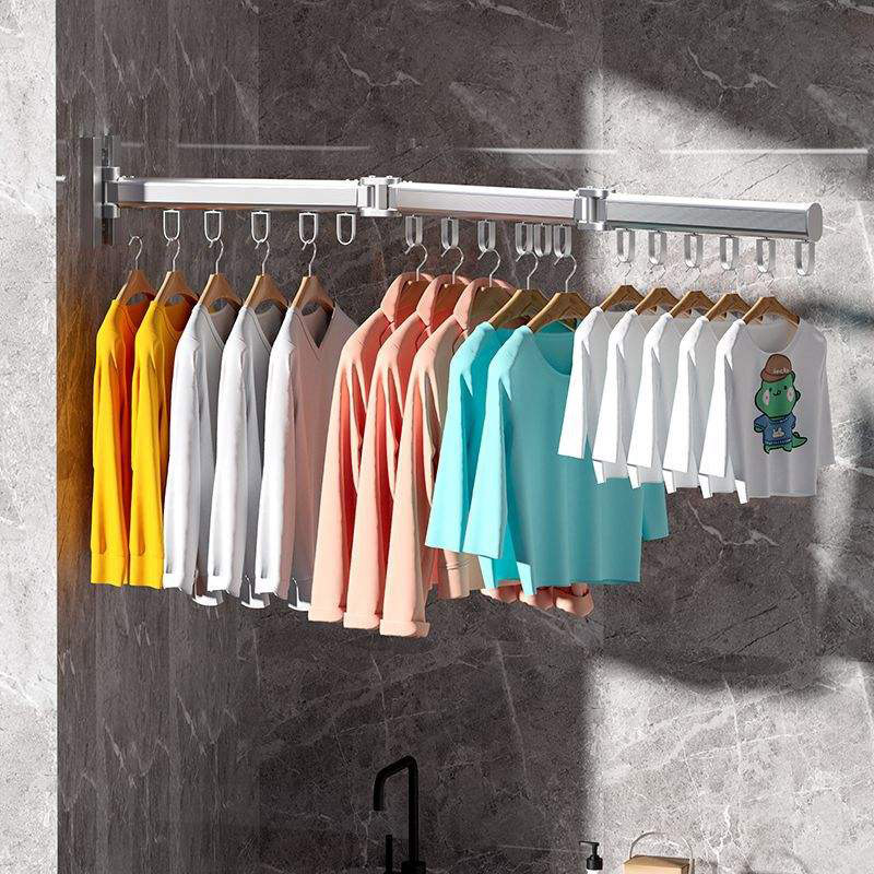 Đa chức năng quần áo cực trong nhà ánh nắng mặt trời khách sạn làm khô tạo tác Ngưỡng Cửa sổ kính thiên văn khăn que vô hình giá phơi khô có thể gấp lại