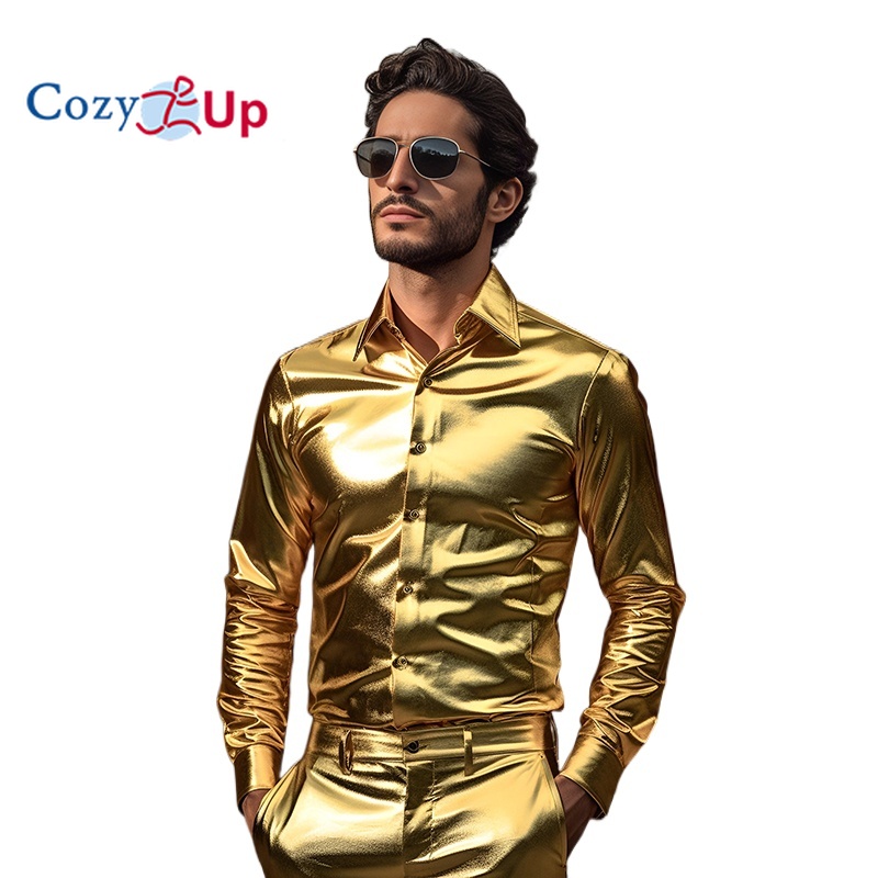 gold shiny shirt