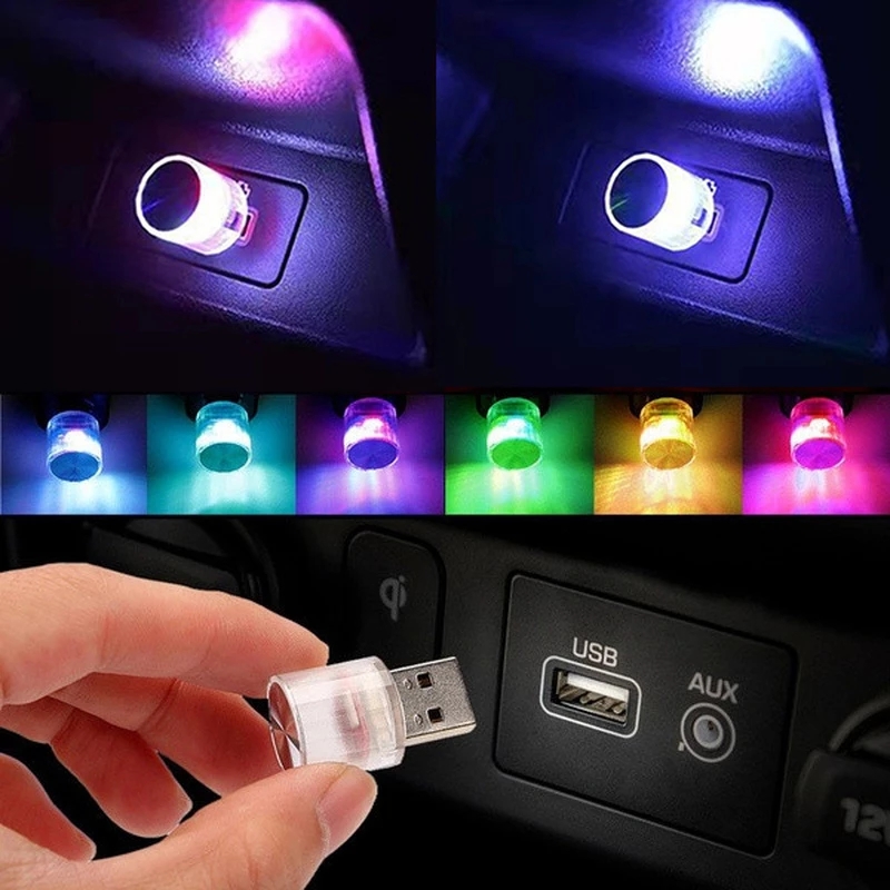 Đèn led mini usb cho xe hơi đèn trang trí cho nội thất ô tô máy tính bảng-INTL