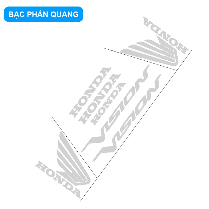 Bộ Tem VISION 7 món Phản Quang