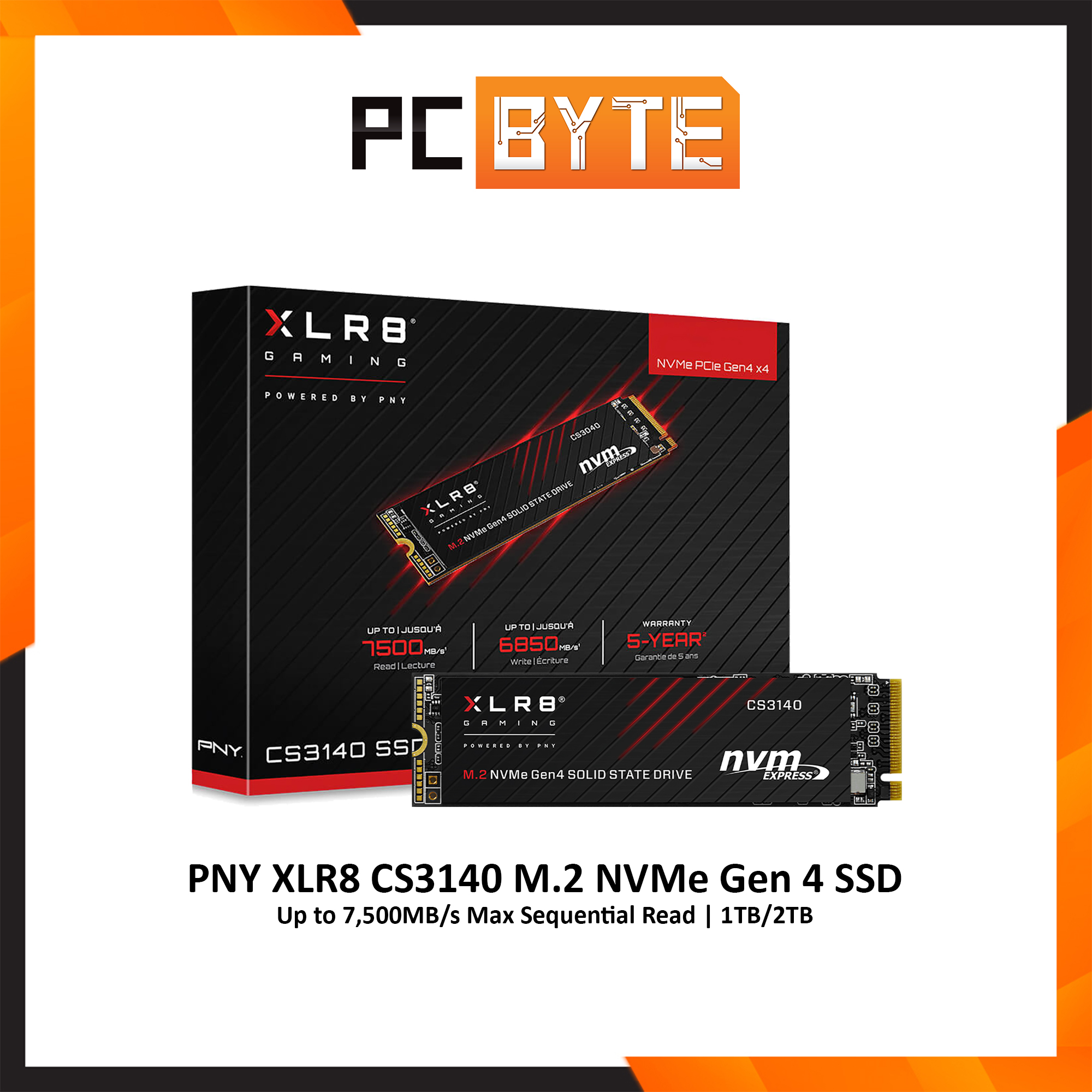 PNY XLR8 CS3140 SSD 2 To M.2 NVMe Gen4