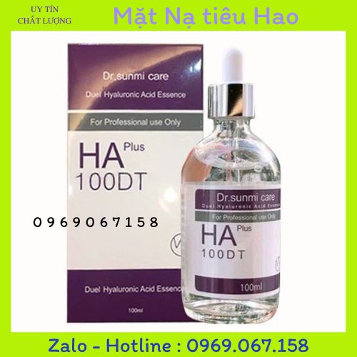 Serum cấp nước cho da Dr.Sunmi Care HA Plus 100DT Duel Hyaluronic Acid Essence 100ml, tinh chất dưỡng ẩm