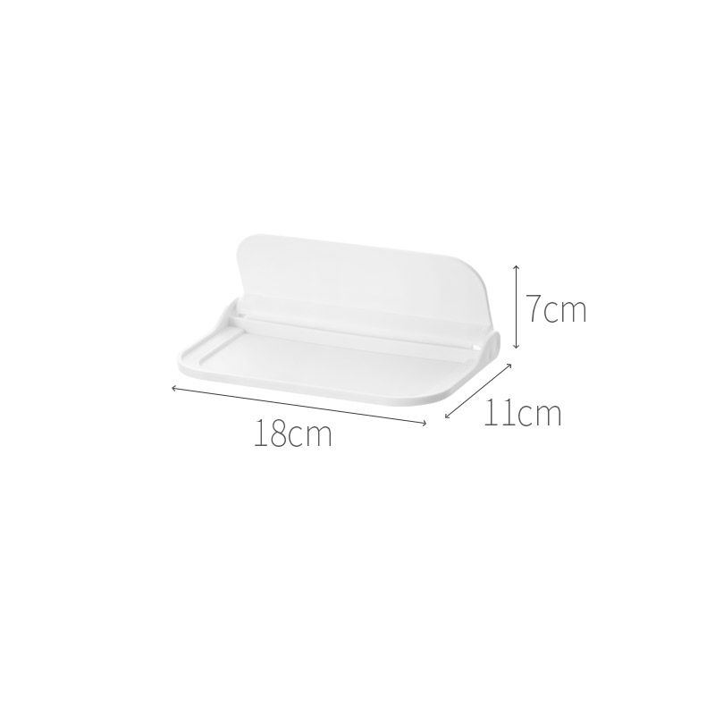 Folding wall storage rack bathroom toilet wall-mounted punch-free folding board tray cell phone paper towels