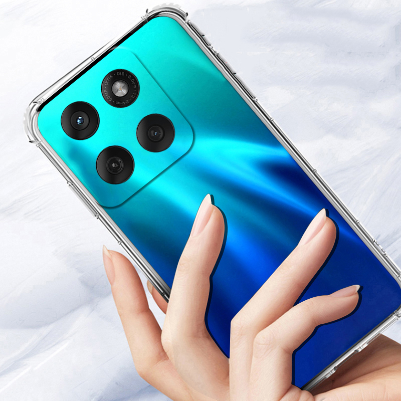 For Motorola Moto G67 Power / G57 Power Phone Case Air Cushion Soft Silicone Clear Transparent Shockproof Cover for Moto G57 Power Cover Casing HP.