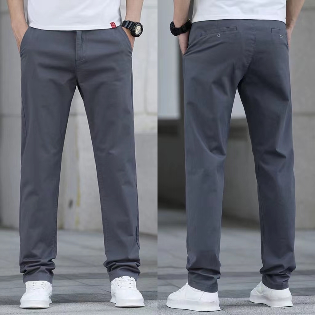 ZABA# Korean chino pants high quality men's casual comfortable pants ...