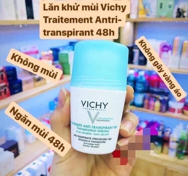 Lăn nách khử mùi Vichy Pháp 50ml Duduhouse