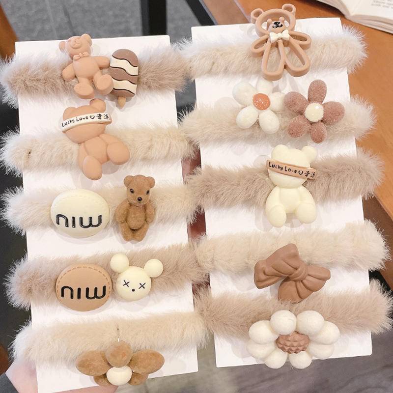 Kẹp tóc cào tóc hình cún con nhiều màu phong cách mới dễ thương