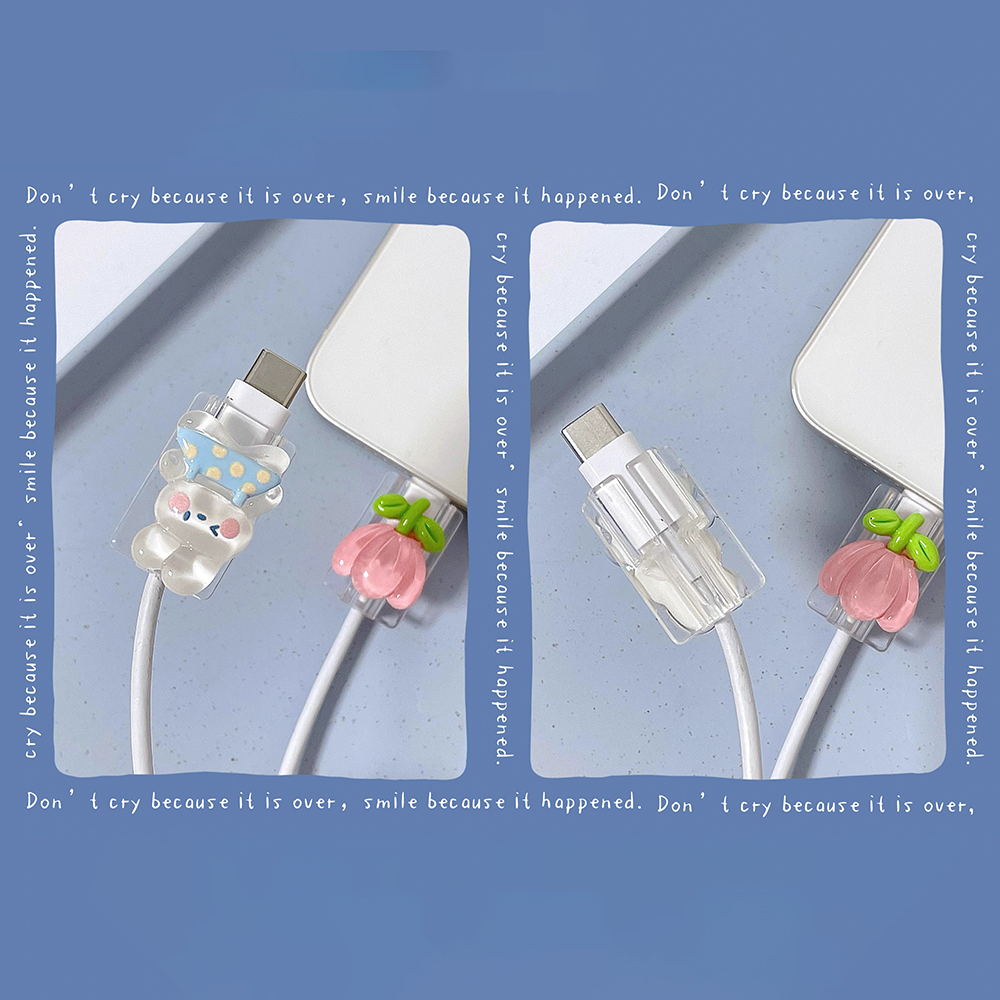 Charger Cover Protector Cord Protector For Charger for iPhone 18/20W Cable Winder Clip Data Cable Holder Ties Charging Data Protector Usb Charger Cord Management Cable Organizer