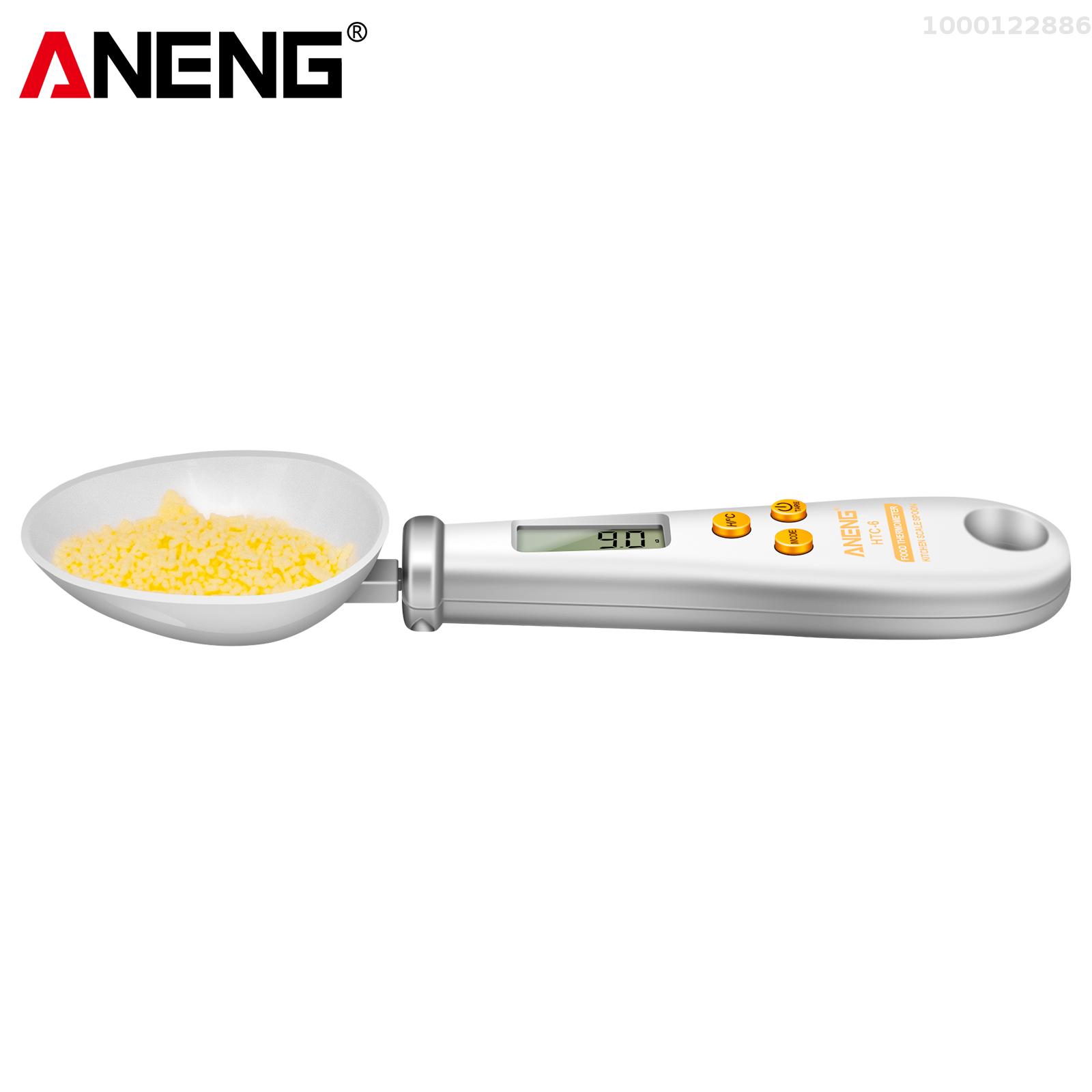 KKmoon ANENG HTC-6 Multifunctional Digital Display 2-in-1 Electronic Scale Measuring Spoon Weighing Gram Meter Measuring Spoon Scale