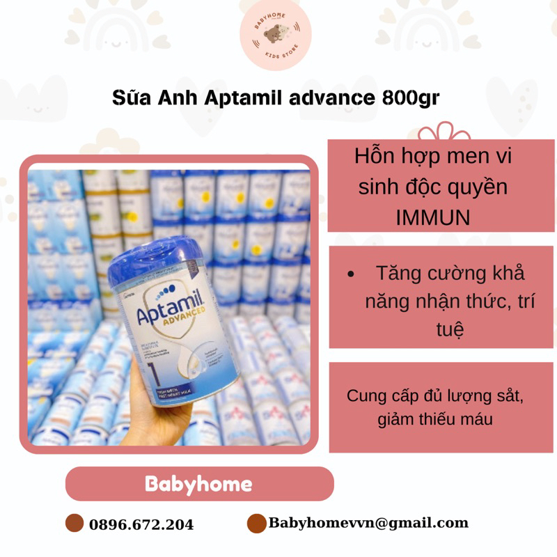[2025] Sữa Aptamil Advanced Anh 800gr - Hàng Anh
