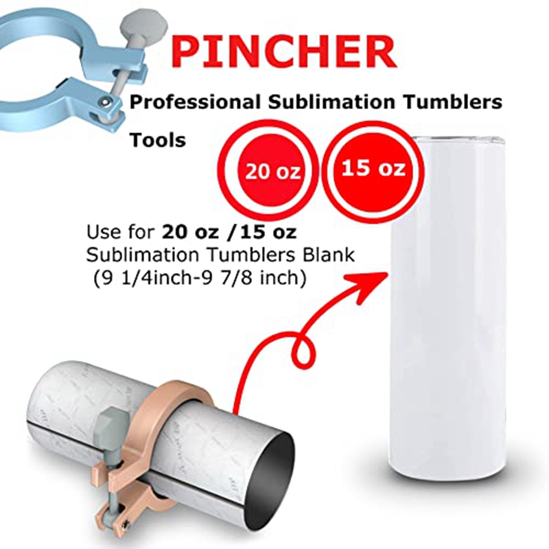 2 Pack Sublimation Tumblers Pinch, Pinch Tumbler Perfect Clamp Grip Tool,  Supplies For Sublimation Paper & Tumblers
