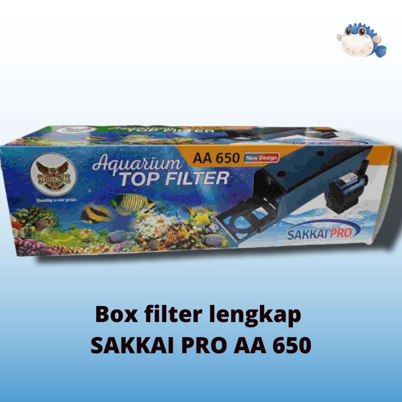 Pompa aquarium box filter Lengkap SAKKAI PRO AA 650
