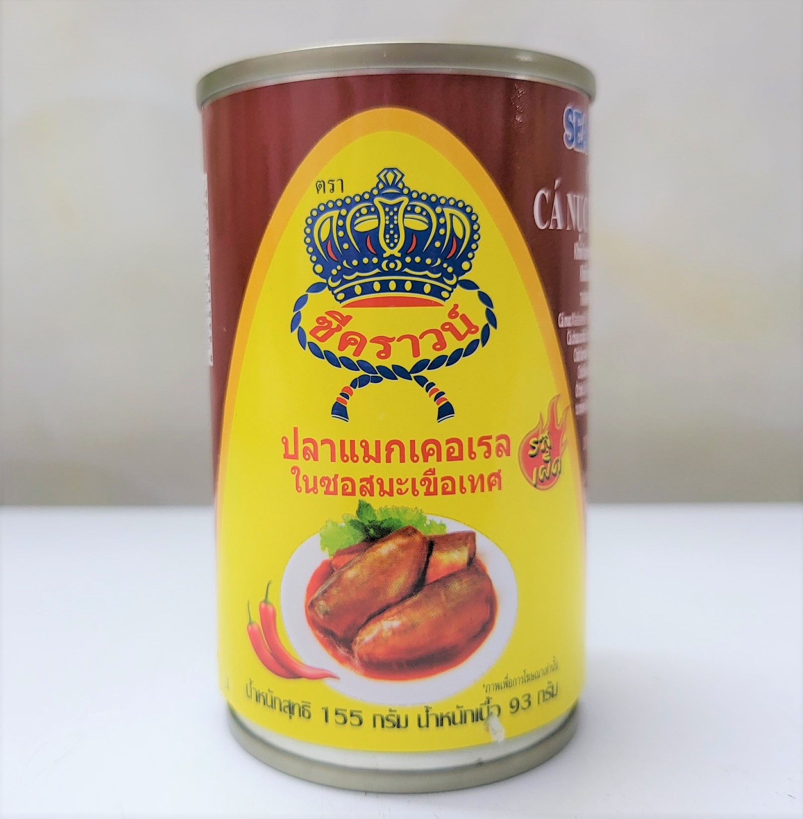[Hộp 155g - CAY] CÁ NỤC XỐT CÀ [VN] SEA CROWN Mackerel In Tomato Sauce (halal)