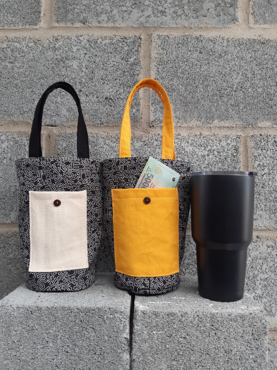Túi vải Canvas đựng bình nước